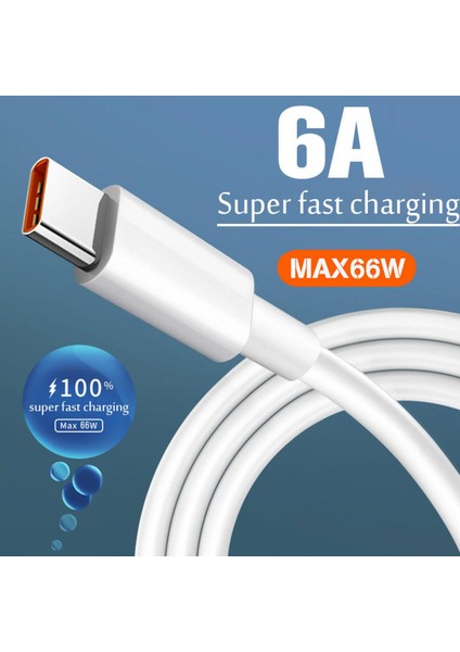 6A 66W USB Tip C Süper Hızlı Kablo Huawei Mate 40 50 Xiaomi 11 10 Pro Oppo R17 Hızlı Şarj USB C Şarj Aleti Kablosu Veri Kablosu (Yurt Dışından)