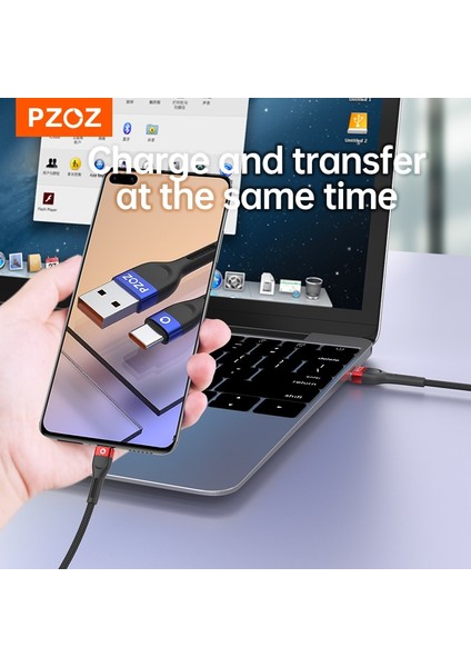 Pzoz 66W 100W 6A USB C Tipi Kablo Için Huawei P40 Pro Mate 30 P30 Pro Supercharge Hızlı Şarj Şarj Cihazı 2m Veri Usb-C Kabloları Tel (Yurt Dışından) modelleri