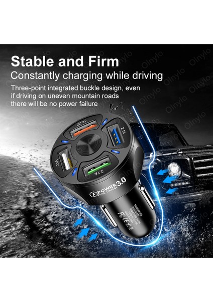 4u Bağlantı Noktası Araç Şarj Cihazı 5 V 3A Hızlı Şarj 3.0 4.0 Taşınabilir Hızlı Şarj Adaptörü Xiaomi iPhone Cep Telefonu Için Araba Araç Şarj Cihazı (Yurt Dışından) indirimleri