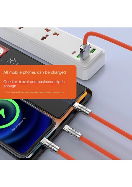In 1 USB C Kablosu 100 W Süper Hızlı Şarj Cihazı Çinko Alaşımı USB Tip C Mikro USB Silikon Mecha iPhone Şarj Cihazı Için Hızlı Şarj Kablosu (Yurt Dışından) fırsatları