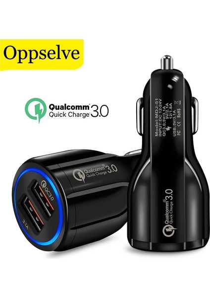Oppselve Hızlı Şarj 3.0 Çift USB Araç Şarj Cihazı 5V3A Turbo Hızlı Araç Şarj Cep Telefonu Şarj Cihazı iPhone Xiaomi Için Araç Adaptörü (Yurt Dışından)
