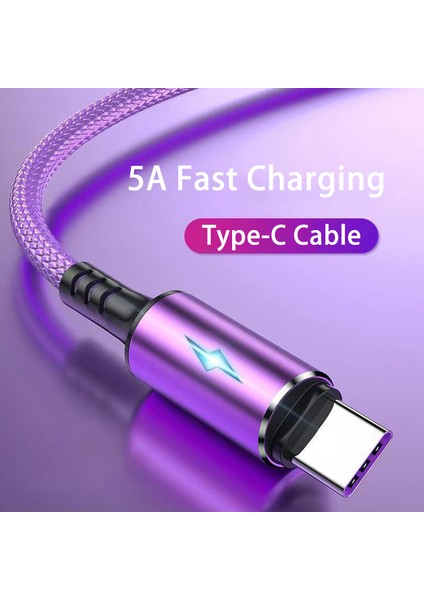 C Tipi Kablo 5A Hızlı Şarj Kablosu Naylon Örgülü Şarj Cihazı USB Kablosu Xiaomi Huawei Realme Için Oppo Telefon Aksesuarları USB C Kablosu (Yurt Dışından) fiyatları