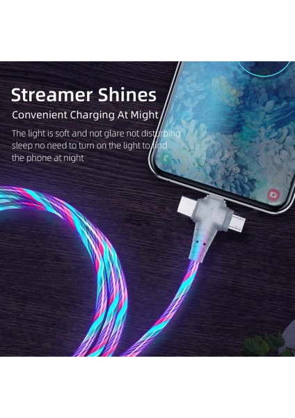 3 In 1 Mikro USB Tip C Şarj Aleti Kablosu Cep Telefonu Kablosu Samsung S10 Xiaomi Huawei Oppo Vıv Akış Aydınlık Aydınlatma USB Kablosu (Yurt Dışından) indirimleri