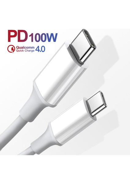 100W Pd USB C - USB C Tipi Kablo 5A Usbc Hızlı Şarj Kablosu Macbook iPad Pro Samsung Xiaomi Usb-C Şarj Veri Kablosu Kablosu (Yurt Dışından)