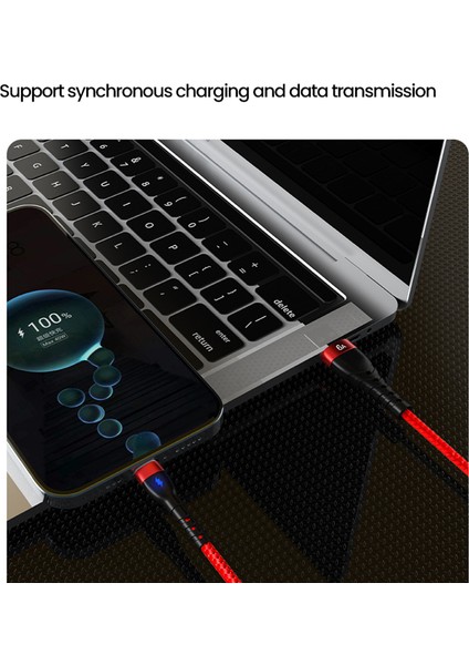 6A 66W USB C Tipi Kablo Huawei P50/ONUR Hızlı Şarj USB C Şarj Aleti Kablosu LED Gösterge Veri Kablosu Xiaomi Samsung Için 1/2m (Yurt Dışından) modelleri
