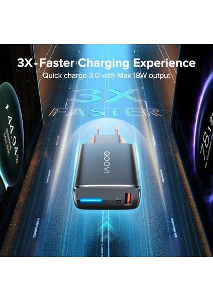 Qoovı 18W USB Şarj Aleti Qc 3.0 Hızlı Şarj Cep Telefonu Duvar Adaptörü Hızlı Şarj iPhone 14 Samsung A71 A51 Xiaomi Huawei (Yurt Dışından) fiyatları