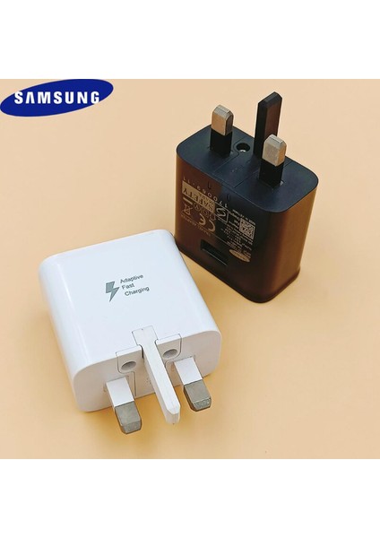 Samsung Ingiltere Hızlı Şarj Cihazı 9V1.67A USB Güç Adaptörü Hızlı Şarj Tipi C Kablosu Galaxy S21 S20 S10 S9 S8 Artı Not 10 + A72 A52 (Yurt Dışından)