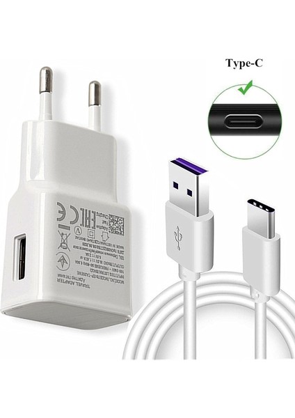 Samsung S10 S8 S9 Artı Hızlı Şarj Adaptörü 9 V 1.67A Hızlı Şarj Tipi C Kablo Samsung A40 A50 A52 A51 A60 Not 10 8 9 (Yurt Dışından)