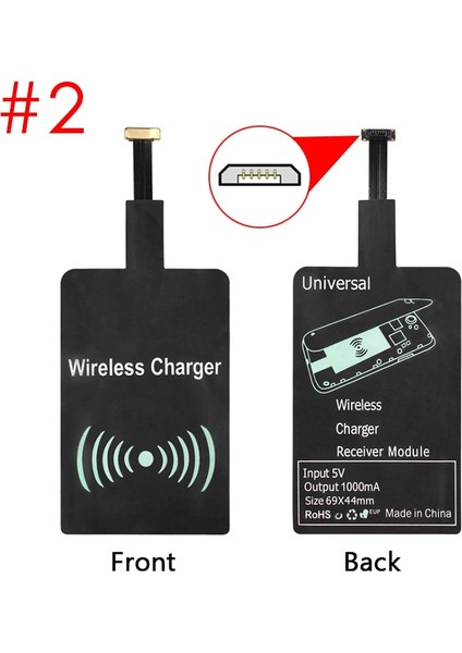 Evrensel Qı Kablosuz Şarj Şarj Alıcısı Modülü Pad Mikro USB Cep Telefonu Için Hızlı Kablosuz Şarj Adaptörü Alıcısı (Yurt Dışından) modelleri