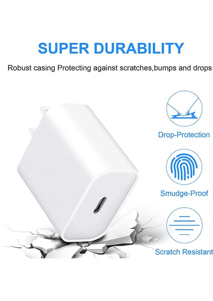 Hızlı Pd Şarj Kafası Usb-C Şarj Cihazı 20W Duvar Şarj Cihazı Cep Telefonu Şarjı Tip-C Için iPhone 13 12 11 Pro Max Için Ab Için||au||uk||us (Yurt Dışından) fırsatları