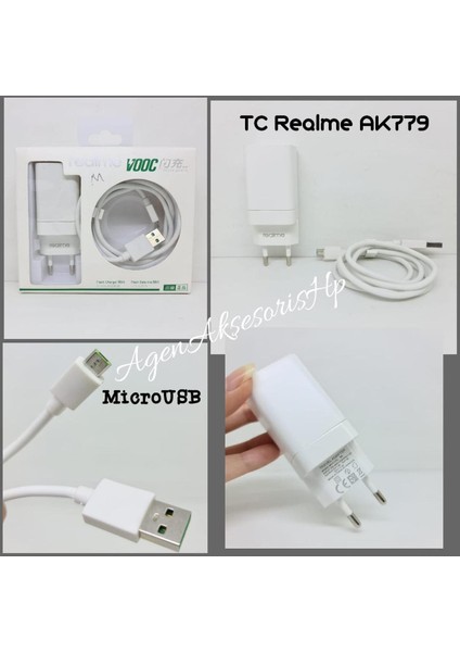 Realme AK779 Mikro USB 3A 5V Hızlı Şarj 4.0 Seyahat Adaptörü Şarj Cihazı Realme 5 5i (Yurt Dışından)