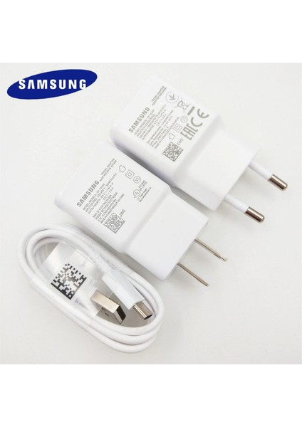 Orijinal Samsung EP-TA200 Ab Abd Hızlı Şarj Cihazı Hızlı Seyahat Adaptörü 120 cm USB C Tipi Kablo Galaxy S10 S10E A21S M31S A12 A20S (Yurt Dışından)