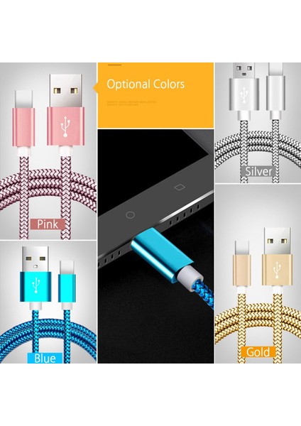 USB C Tipi Kablo Samsung Galaxy A51 A50 S20 A21S A70 S8/S9/S10 A3/a5/a7 2017 0.2 M Kısa Uzun Telefon Şarj Cihazı Huawei Xiaomi Için (Yurt Dışından) modelleri
