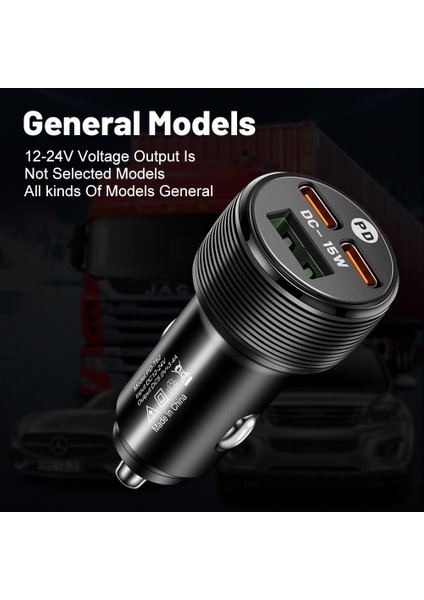 Olaf 45W USB C Araç Şarj Cihazı Hızlı Şarj Qc3.0 Çift Pd Şarj iPhone 14 13 Xiaomi Huawei Cep Telefonları 3.1A Tip-C Adaptörü (Yurt Dışından) indirimleri