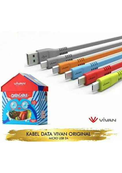 1m Rastgele Renkli Vivan Mikro USB / Tip C / Lightning 2.4A Kablo ve Adaptör Akıllı Telefonlar / Android Için Hızlı Şarj Cihazı (Yurt Dışından) fiyatları