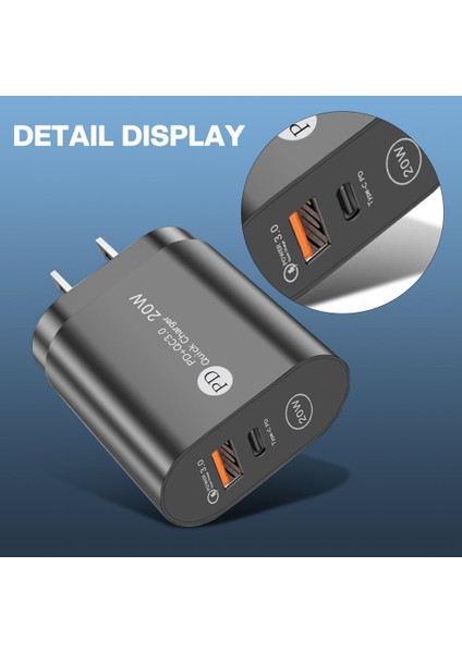 20W USB Pd Şarj Cihazı 20W Hızlı Tip-C Adaptör Qc 3.0 Hızlı Şarj Telefon Duvar Şarj Cihazları Verimli Veri Adaptörü Cep Telefonu Aksesuarı (Yurt Dışından) modelleri