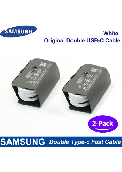 Orijinal Samsung Çift Tip-C Kablo 3A Hızlı Şarj Cihazı Samsung Note 10 Huaweı Için Google Nexus 6p 5x Hızlı Şarj Adaptörü.. (Yurt Dışından)