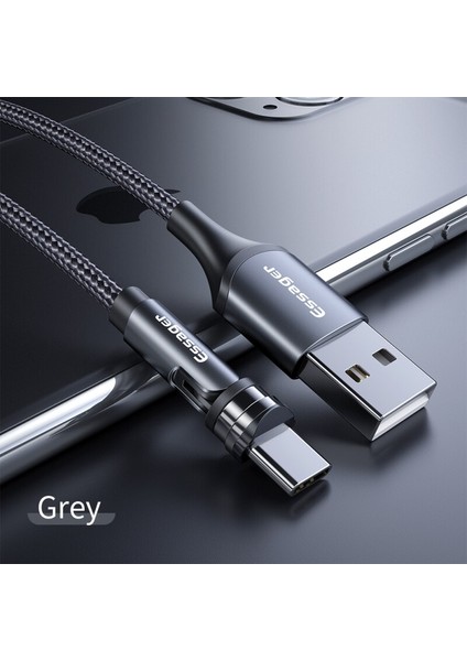 Ryra Hızlı Şarj Mıknatıs Şarj Cihazı 540 ° Döndür Manyetik Kablo Mikro USB Tip C Kablo iPhone Android Telefon Kablo Tel (Yurt Dışından) fırsatları