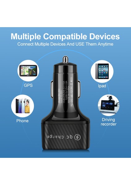 15A 6 Port USB Hızlı Araç Şarj Cihazı iPhone 11 12 13 Pro Max Mini Hızlı Şarj Adaptörü Xiaomi Samsung Huawei Için (Yurt Dışından) indirimleri