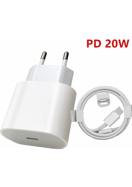 Pd 20W USB Tip C Şarj Cihazı Hızlı Şarj 3.0 4.0 Şarj Adaptörü iPhone 14 13 12 11 Pro Max Samsung Xiaomi Hızlı Şarj Kablosu (Yurt Dışından)