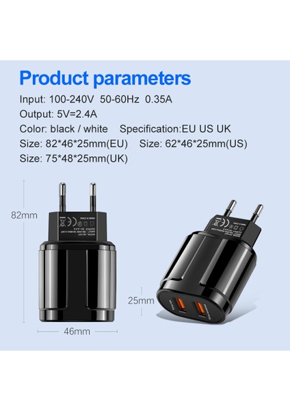 Olaf USB Şarj Aleti Çift Bağlantı Noktalı Ab 5V 2.4A Seyahat Duvar Adaptörü Cep Telefonu Mikro Veri Şarj iphone Samsung Xiaomi Huawei Lg (Yurt Dışından) fırsatları