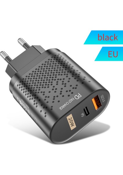 Twitch USB Şarj Cihazı PD20W Qc3.0 Duvar Şarj Cihazları Hızlı Şarj Seyahat Telefonu Adaptörü (Yurt Dışından)