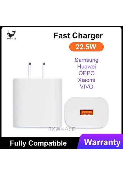 Bkwhale Hızlı Şarj Aleti 22,5W Adaptör Süper Şarj Için /oppo Vooc Flaş Şarj / Xiaomi Hızlı Şarj Cihazı (Yurt Dışından) fiyatları