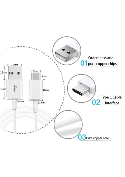 Orijinal Samsung A50 A60 A70 A80 A90 Tıpı C Kablo 0.2/1.2/2/3 M Hızlı Şarj Veri Hattı Galaxy A12 A13 A14 A51 A71 A23 A24 M32 (Yurt Dışından) modelleri