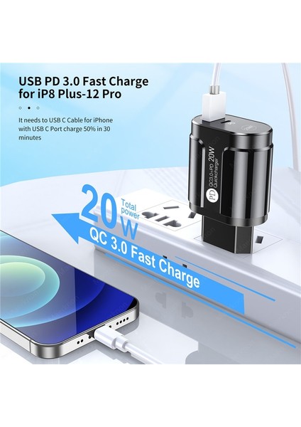 Maerknon Hızlı Şarj Cihazı 3.0 Çift Bağlantı Noktalı USB Şarj Cihazı Hızlı Şarj Adaptörü iPhone 13 12 Pro Max Xiaomi 12 Cep Telefonu Chargeurs (Yurt Dışından) fiyatları