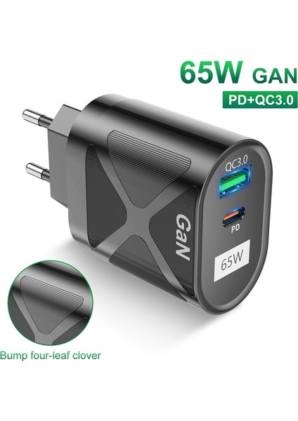 Lovebay 65W Gan Hızlı Şarj Adaptörü MacBook Pro Dizüstü Bilgisayar Için Tip C Pd Hızlı Şarj Cihazı iPhone 13 14 iPad Huawei Xiaomi Samsung (Yurt Dışından)