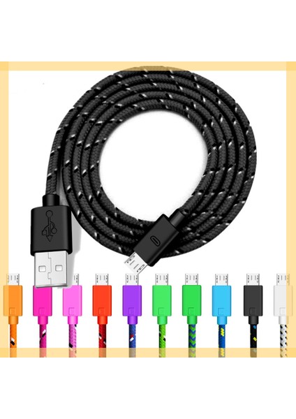 Mikro USB Kablosu 2.4A Hızlı Şarj Cabo USB Mikro Cep Telefonu Kabloları Şarj Kablosu Tel Xiaomi Samsung S7 Lg Android Kablo (Yurt Dışından)