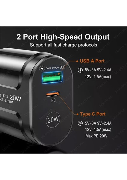Pd 20W USB C Şarj Cihazı Hızlı Şarj Qc3.0 Telefon Adaptörü iPhone 13 12 11 Pro Huawei Samsung Xiaomi Tip C Hızlı Şarj Şarj Cihazı (Yurt Dışından) fiyatları