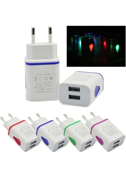 1 Adet Ab Tak 2A Hızlı Şarj USB Çift Bağlantı Noktası Çıkışı Duvar Şarj Cihazı Seyahat Fişi Güç Adaptörü Telefon Için Uyumlu (Yurt Dışından) fiyatları