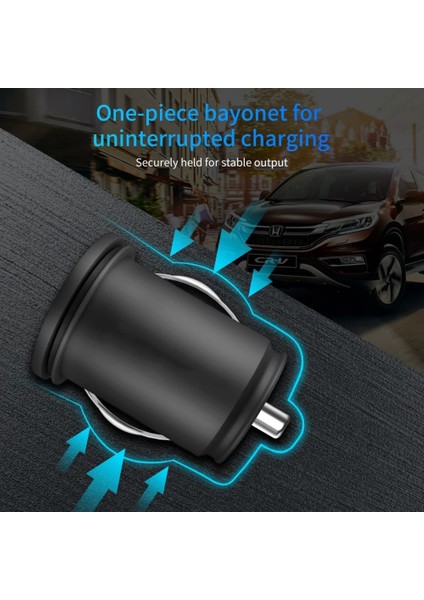 Mini Hızlı Şarj USB Araç Şarj Cihazı 2 Port 5V 2.1A iPhone 12 Pro Max 11 Xiaomi Samsung Cep Telefonu Şarj Adaptörü Arabada (Yurt Dışından)