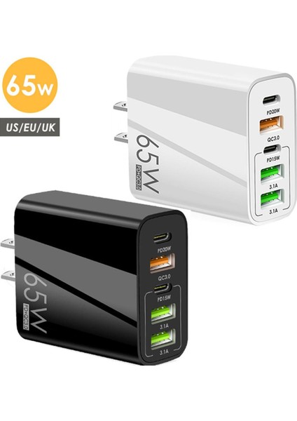65W USB Tip C Şarj Cihazı Hızlı Şarj iPhone 14 13 12 Pro Max Samsung Xiaomi Oneplus Qc 3.0 Pd 65W Hızlı Şarj Telefon Şarj Cihazı (Yurt Dışından)