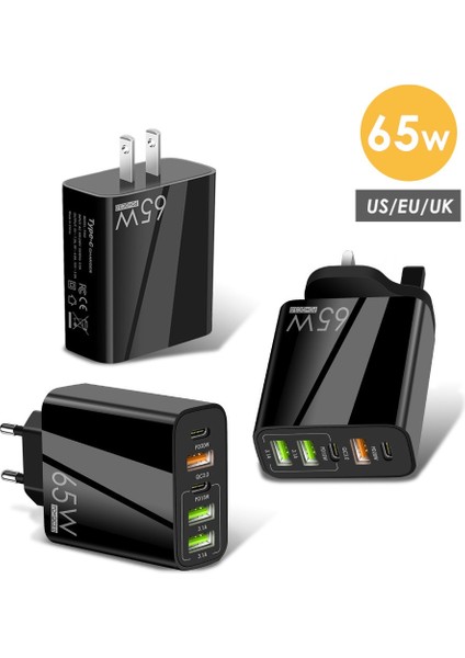 65W USB Tip C Şarj Cihazı Hızlı Şarj iPhone 14 13 12 Pro Max Samsung Xiaomi Oneplus Qc 3.0 Pd 65W Hızlı Şarj Telefon Şarj Cihazı (Yurt Dışından) fiyatları