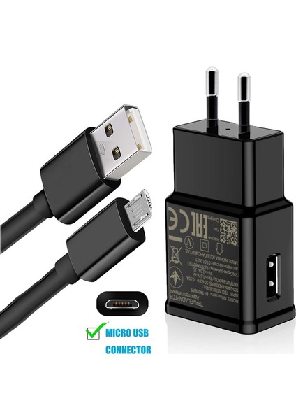 Mikro USB Kablosu Duvar Hızlı Şarj Samsung Galaxy A10 A10S A01 M01 J8 J730 J7 J6 J5 A6 A750 Adaptif Cep Telefonu Şarj (Yurt Dışından)