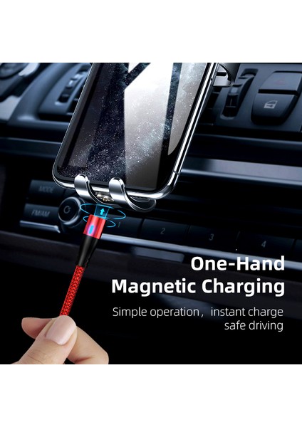 Aufu LED Manyetik USB Şarj Kablosu C Tipi Telefon Kablosu Mıknatıs Şarj Cihazı Mikro USB Kablosu Xiaomi Samsung iPhone 12 Için (Yurt Dışından) modelleri