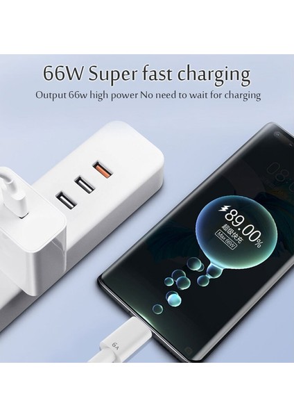 6A 66W USB C Tipi Süper Hızlı Kablo Xiaomi Samsung Huawei Oneplus Lg Için Oppo Vıvo Hızlı Şarj USB C Şarj Aleti Kablosu Veri Kablosu (Yurt Dışından) fırsatları