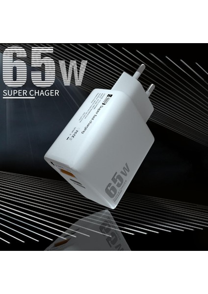 65W Gan Şarj Cihazı Pd 33W Hızlı Şarj 2 Port USB C Duvar Adaptörü MacBook iPad iPhone 13 12 Pro Max 11 Samsung Xiaomi Oneplus Için (Yurt Dışından)
