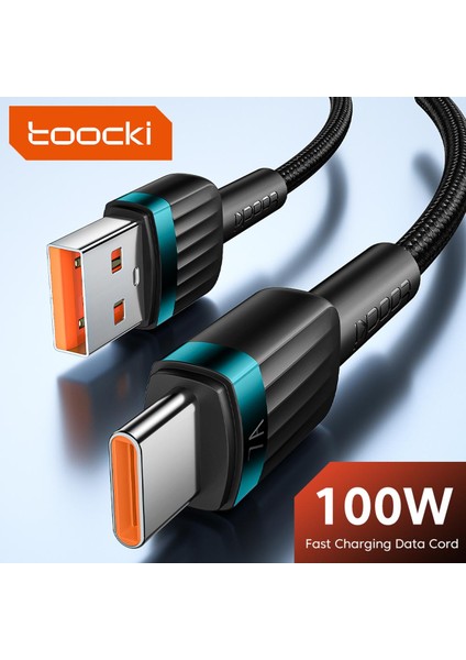 Toocki 7A USB C Tipi Kablo Huawei Onur Için 100 W/66 W Hızlı Şarj Cihazı Şarj Tipi C Usb-C Kablosu 3 M Xiaomi Poco Oneplus Samsung (Yurt Dışından)