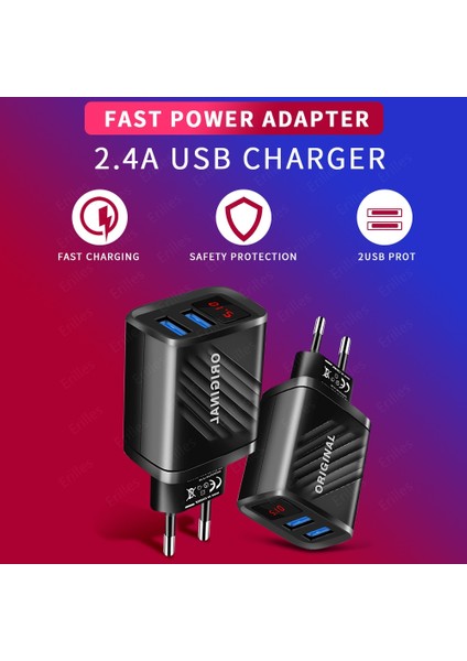 LED USB Şarj Aleti Hızlı Şarj 3.0 Hızlı Şarj Cihazı iPhone Pro Max Redmi Için Huawei Samsung Cep Telefonu Şarj Cihazı USB Şarj Adaptörü (Yurt Dışından) fırsatları