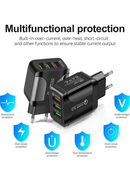 Aıxxco 5V 2A Ab Tak LED Işık 2 USB Adaptörü Cep Telefonu Duvar Pd Şarj Cihazı Hızlı Şarj Qc 3.0 Mobil Şarj Cihazı Hızlı Şarj Cihazı (Yurt Dışından) modelleri
