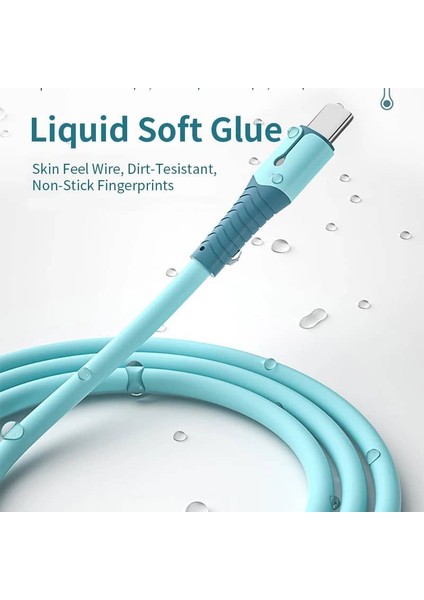 3A Tip C Hızlı Şarj Kablosu Için Huawei P50 Samung S20 S21 Cep Telefonu 1/1.5/2m Usb-C Şarj Cihazı Tel Sıvı Silikon Veri Kablosu (Yurt Dışından) fırsatları