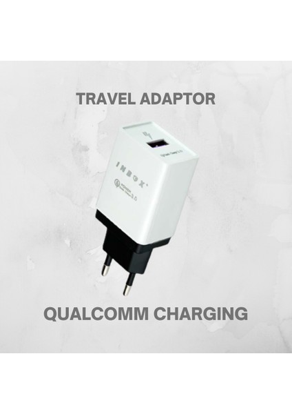 Gelen Kutusu Qa-1 Qualcomm Seyahat Şarj Cihazı | Hızlı Şarj Adaptörü (Yurt Dışından) modelleri