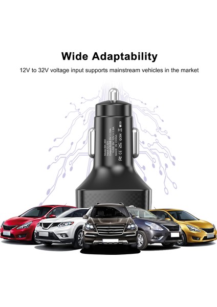 Bağlantı Noktalı 15A 75W USB Araç Şarj Cihazı Hızlı Mini Hızlı Şarj Adaptörü iPhone 12 13 Pro Max Xiaomi Mi 11 Redmi Samsung S22 Için Otomatik (Yurt Dışından) indirimleri