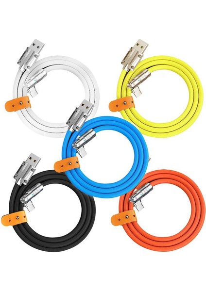 120 W 6A Süper Hızlı Şarj Sıvı Silikon Kablo C Tipi Şarj Veri Kablosu Xiaomi Huawei Samsung Çinko USB Kalın Veri Hattı 1 M (Yurt Dışından)