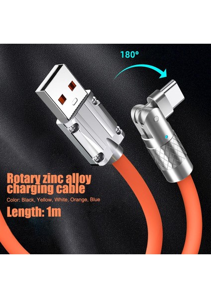 120 W 6A Süper Hızlı Şarj Sıvı Silikon Kablo C Tipi Şarj Veri Kablosu Xiaomi Huawei Samsung Çinko USB Kalın Veri Hattı 1 M (Yurt Dışından) indirimleri