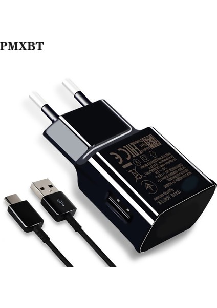 Samsung S10 S9 S8 Artı Duvar Hızlı Şarj Cihazı C Tipi Kablo Huawei 20 Xiaomi Redmi Android Telefon Hızlı Şarj Seyahat Adaptörü (Yurt Dışından)