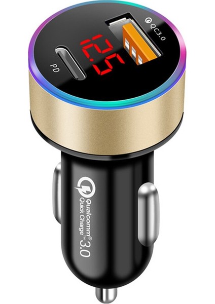 Hızlı Şarj 4.0 3.0 USB Araç Şarj Cihazı Qc4.0 Qc3.0 Hızlı Pd USB C Araç Telefonu Şarj Cihazı iPhone Huawei Xiaomi Mi Tip C Cep Telefonu (Yurt Dışından) modelleri